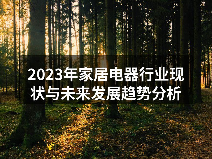 2023年家居电器行业现状与未来发展趋势分析
