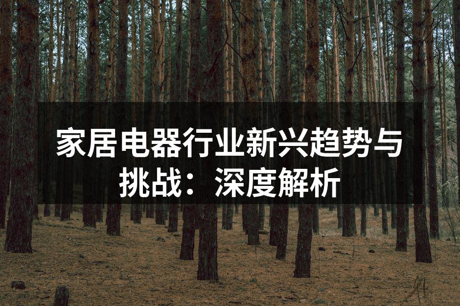 家居电器行业新兴趋势与挑战：深度解析